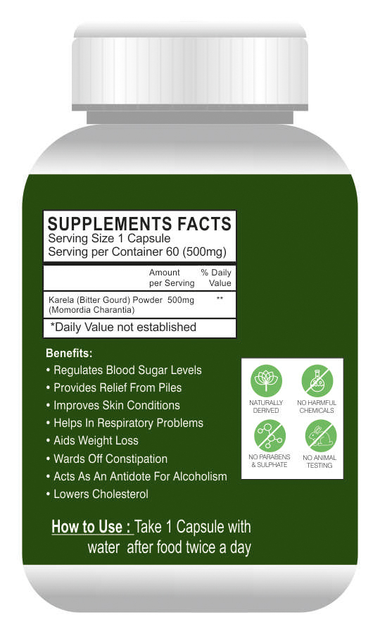 Karela Pure Extract Capsules- 60 Capsules