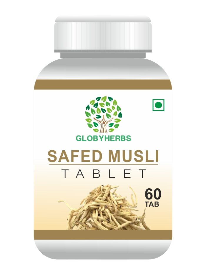 100% Ayurvedic Globyherbs Safed Musli 60 Tablets