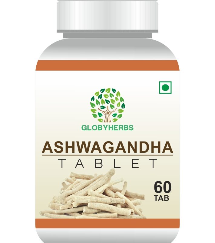 Ashvagandha Tablets | Stress Relief | Rejuvenates Mind & Body - 60 Tablets | Globyherbs