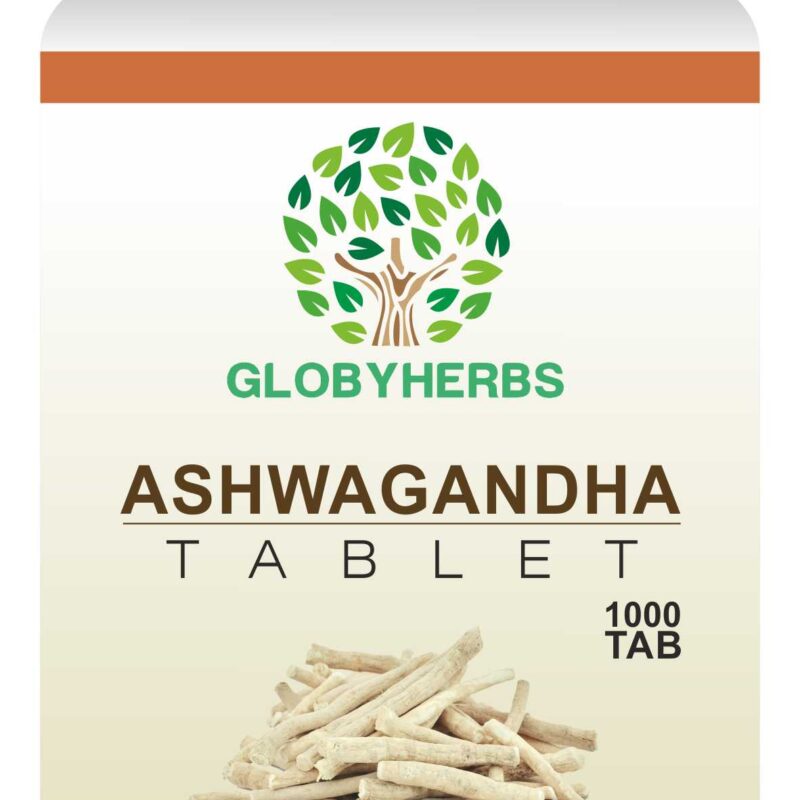Ashvagandha Tablets | Stress Relief | Rejuvenates Mind & Body - 1000 Tablets | Globyherbs