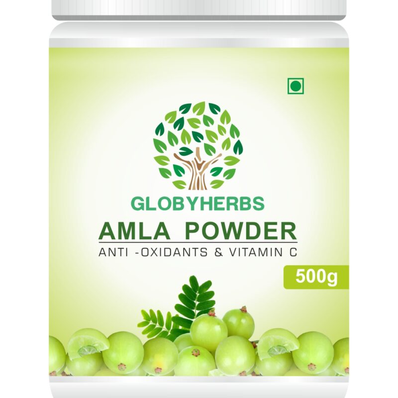 100% Original Amla Powder For Drinking | Eating | Hair Growth Organic | Juice | Skin | Face | Pure | Herbal | Hair Strong | Weight Loss | Amalaki -500Gm - Globyherbs