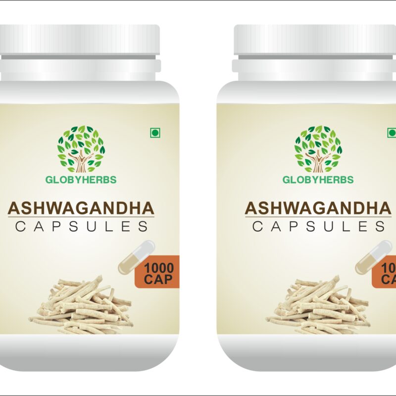 Ashwagandha Capsules - Pack Of 2 (1000 Capsules Each), With Goodness of Natural Extracts of Ashwagandha, Helps Boost Immunity, Stress Buster