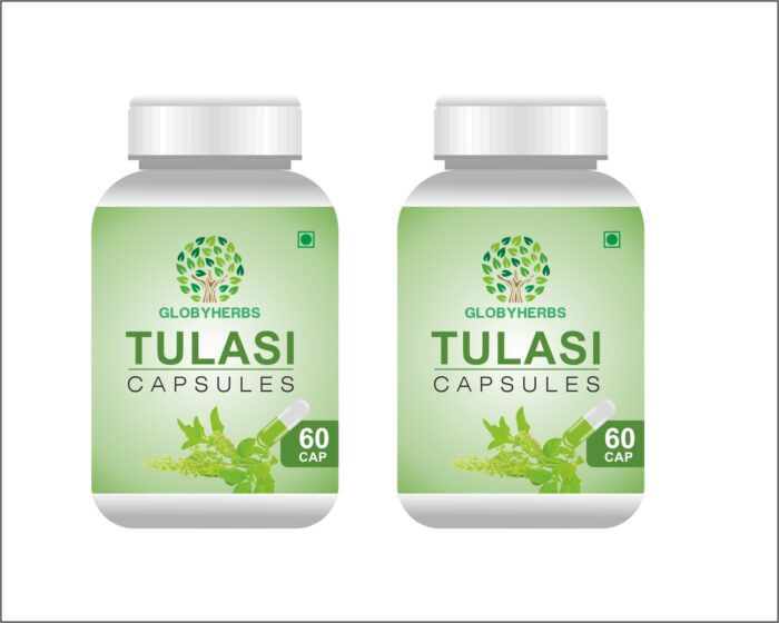 Tulsi Capsules | Holy Basil | Provides relief in Cough & Cold | Natural Immunity Booster | Pack Of 2 (60 Tablets)