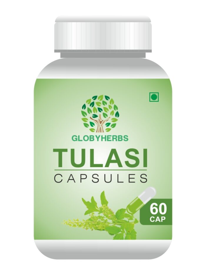 Tulsi Capsules | Holy Basil | Provides relief in Cough & Cold | Natural Immunity Booster | Pack Of 1 (60 Tablets)
