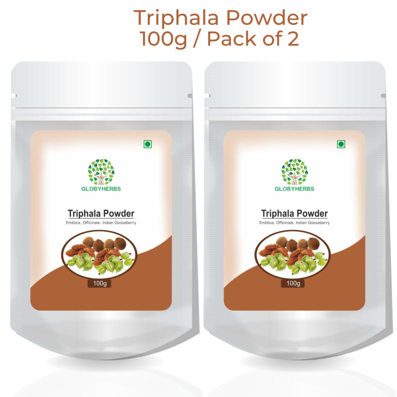 Triphala Powder/ Churna-100Grams(Pack Of 2) | Helps Relieve Constipation | Quick Acidity & Gas Relief | Globyherbs