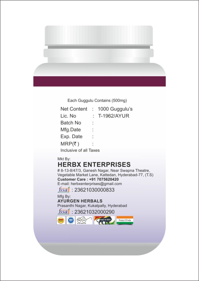 Gokshuradi Guggulu - 1000 Tablets | Boosts Vitality & Stamina | Supports Gut Health
