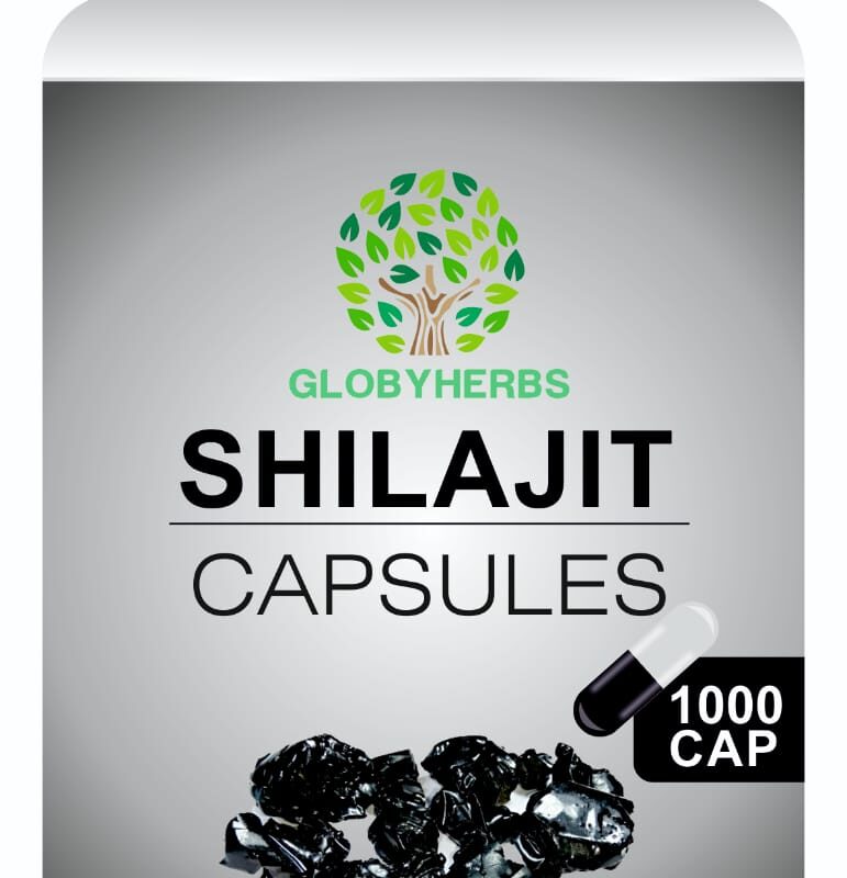 GlobyHerbs Pure Shilajit Capsules | Ayurvedic Energy Booster | Strength, Stamina & Immunity Support | 1000 Capsules